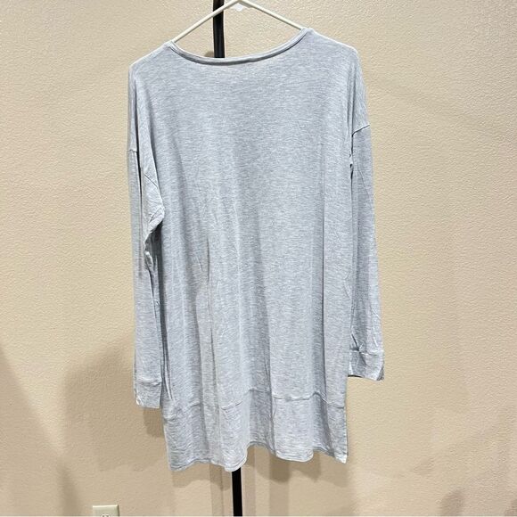 INC Heather Grey Tunic with Peplum Hem Large - Picture 4 of 9